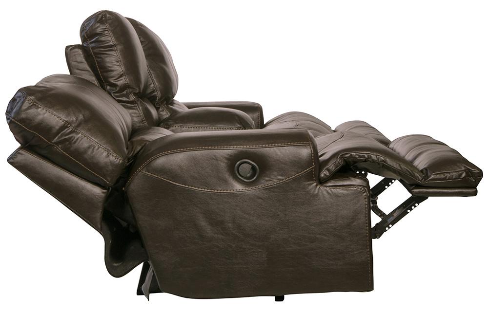 Catnapper - Wembley Power Headrest Power Lay Flat Reclining Console Loveseat in Steel - 64589/1283-28/3083-28 veiw 4