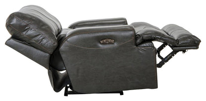 Catnapper - Wembley Power Headrest w/Lumbar Power Lay Flat Recliner in Steel - 764580-7/1283-28/3083-28 veiw 3