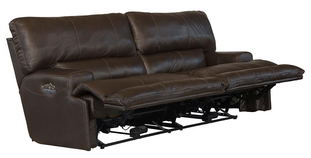 Catnapper - Wembley Power Headrest w/Lumbar Power Lay Flat Reclining Sofa in Chocolate - 764581/1283-09/3083-09 veiw 2
