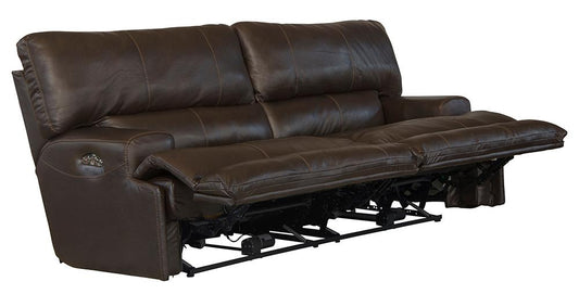 Catnapper - Wembley Power Headrest w/Lumbar Power Lay Flat Reclining Sofa in Chocolate - 764581/1283-09/3083-09 veiw 2
