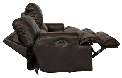 Catnapper - Wembley Power Headrest w/Lumbar Power Lay Flat Reclining Sofa in Chocolate - 764581/1283-09/3083-09 veiw 3