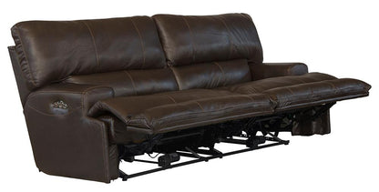 Catnapper - Wembley Power Headrest w/Lumbar Power Lay Flat Reclining Sofa in Chocolate - 764581/1283-09/3083-09 view 2