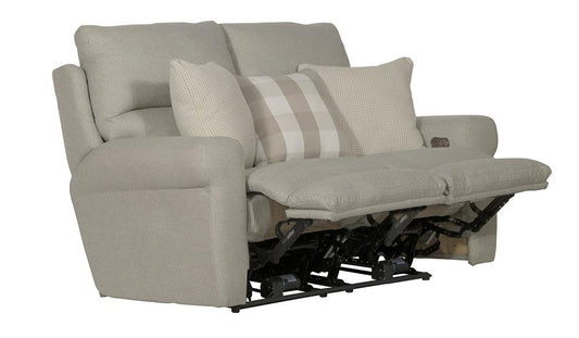 Catnapper - Westport Power Lay Flat Reclining Loveseat in Cement/Linen - 61212/1605-38/2533-16 view 2