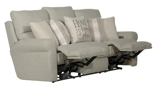 Catnapper - Westport Power Lay Flat Reclining Sofa in Cement/Linen - 61211/1605-38/2533-16 view 2