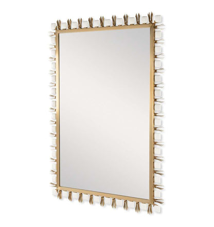 Century Furniture - Cadence Antique Brass, White Accent Mirror - CAA-234 veiw 1