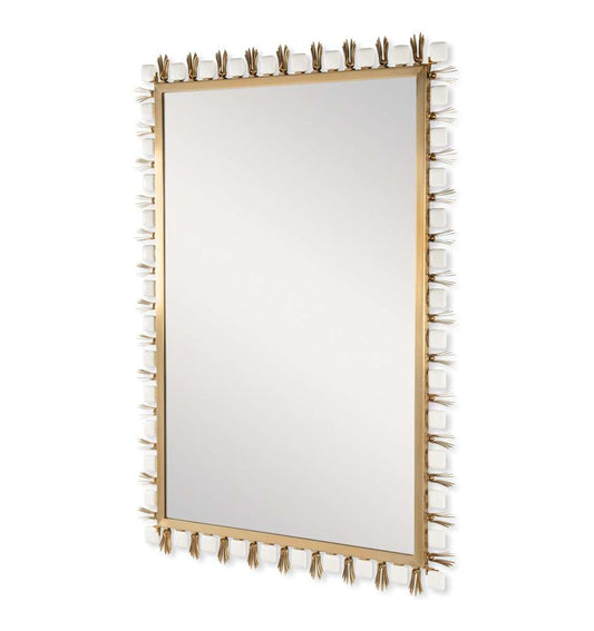 Century Furniture - Cadence Antique Brass, White Accent Mirror - CAA-234 veiw 1
