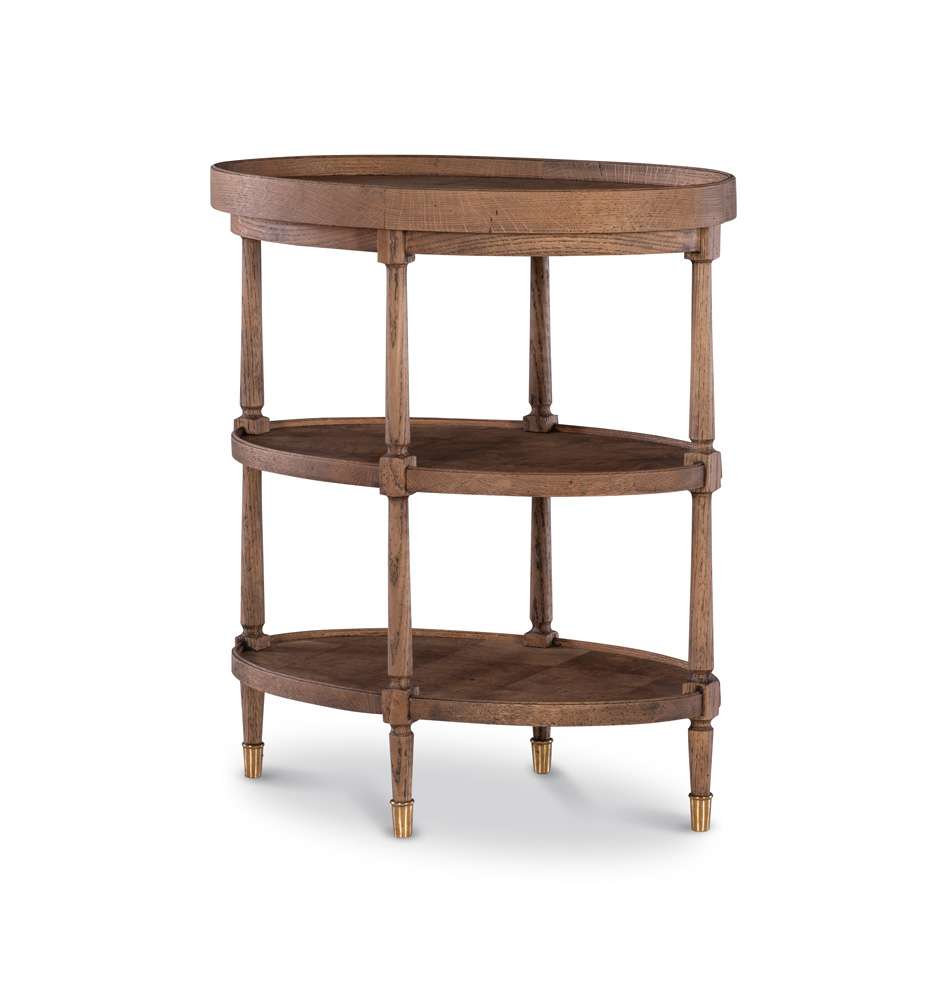 Century Furniture - Grand Tour Furniture Distressed and aged natural finish Andrews Chairside Table Weathered - SF5963-WE veiw 1
