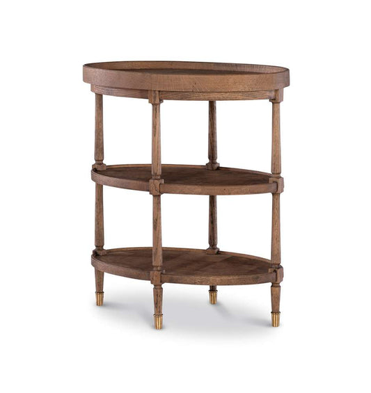 Century Furniture - Grand Tour Furniture Distressed and aged natural finish Andrews Chairside Table Weathered - SF5963-WE veiw 1