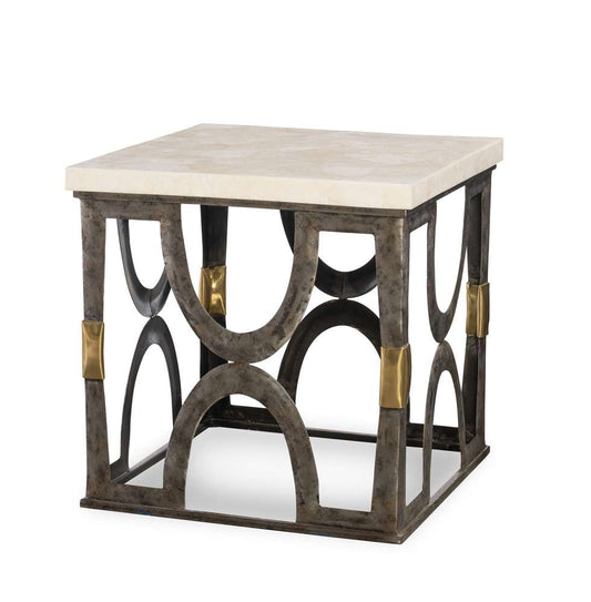 Century Furniture - Grand Tour Furniture White Onyx, Bronze Bardot End Table - SF6156 veiw 1