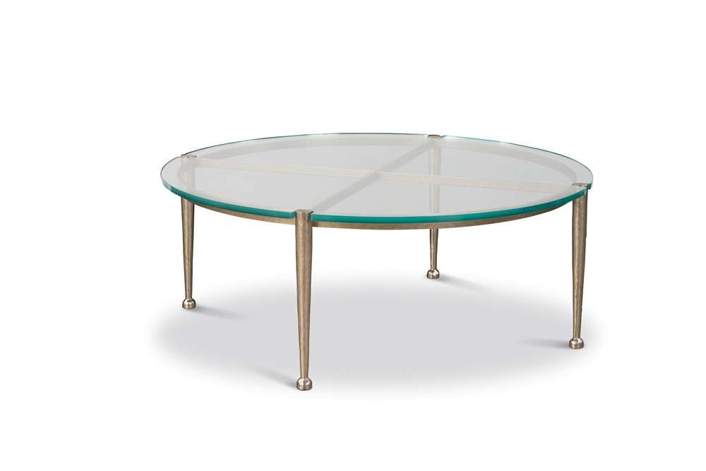 Century Furniture - Cadence Champagne Round Glass Top Cocktail Table - CAA-603 veiw 1