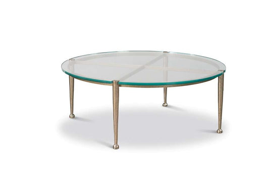 Century Furniture - Cadence Champagne Round Glass Top Cocktail Table - CAA-603 veiw 1