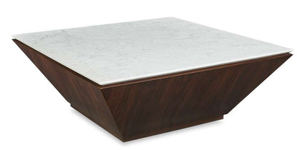 Century Furniture - Compositions Brown, Off-white Compositions Cocktail Table W/Marble Top - C9H-602M veiw 1