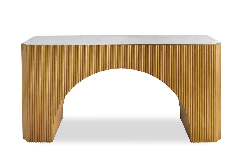 Century Furniture - Compositions Gold, Off-white Compositions Console Table - C9A-721 veiw 2