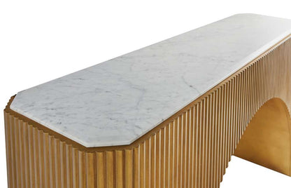 Century Furniture - Compositions Gold, Off-white Compositions Console Table - C9A-721 veiw 3