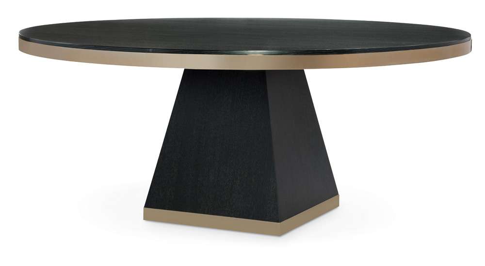Century Furniture - Corso Black Cerused, Champagne Corso 72 Round Dining Table - C1H-307 veiw 1