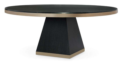Century Furniture - Corso Black Cerused, Champagne Corso 72 Round Dining Table - C1H-307 veiw 1