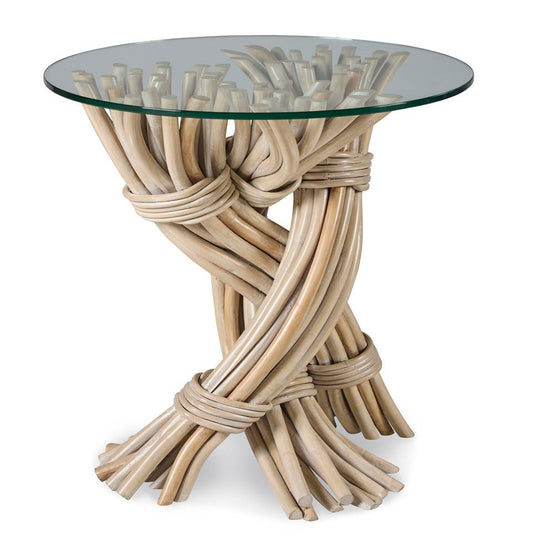 Century Furniture - Curate Braided Knot Side Table in Limewash - CT6104-LW veiw 1
