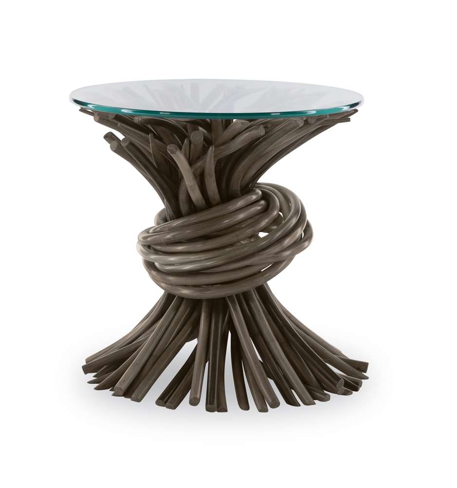 Century Furniture - Curate - Chronograph Knot End Table-Grey - CT2036-GR veiw 3