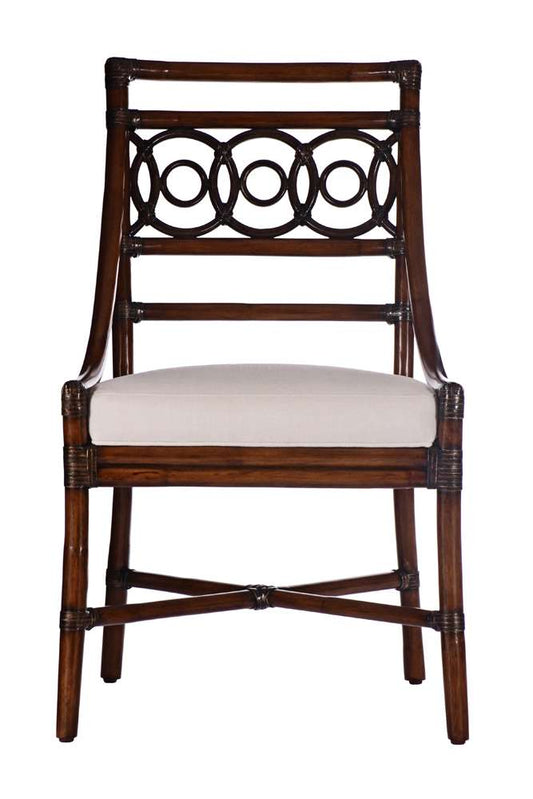 Century Furniture - Curate - Circles Side Chair-Flax - CT2007S-FL veiw 1