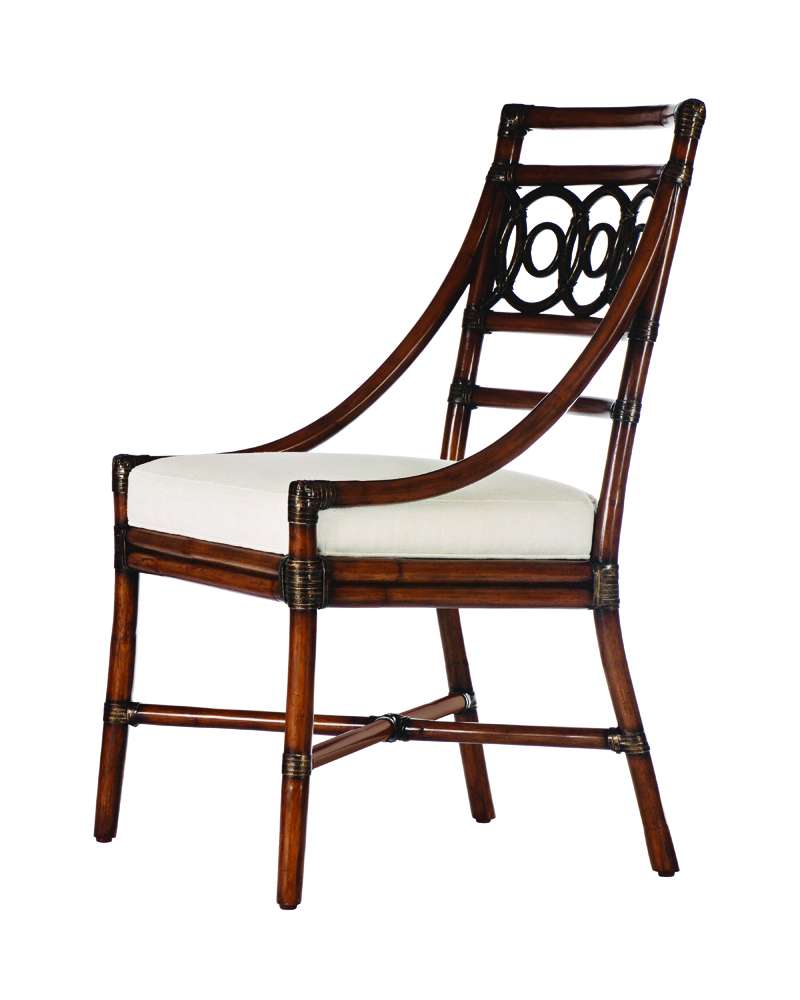 Century Furniture - Curate - Circles Side Chair-Flax - CT2007S-FL veiw 3