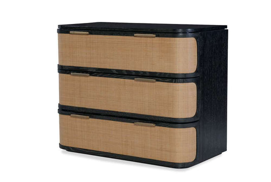 Century Furniture - Curate Black, Natural Rohan Three Drawer Chest - CT6093 veiw 1