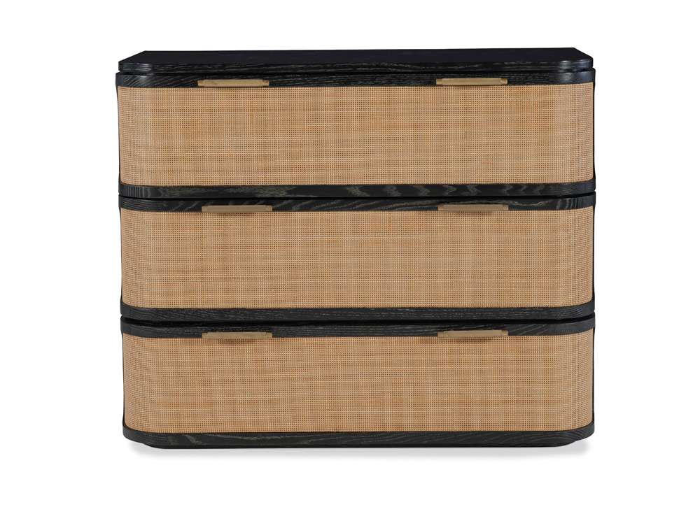 Century Furniture - Curate Black, Natural Rohan Three Drawer Chest - CT6093 veiw 2