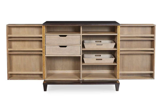 Century Furniture - Grand Tour Furniture Grey Wash, Black Damon Two Door Chest - SF6022 veiw 2