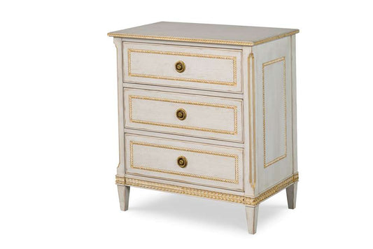 Century Furniture - Monarch White wash, Gold, Antique Brass Emily Nightstand - MN5880 veiw 1