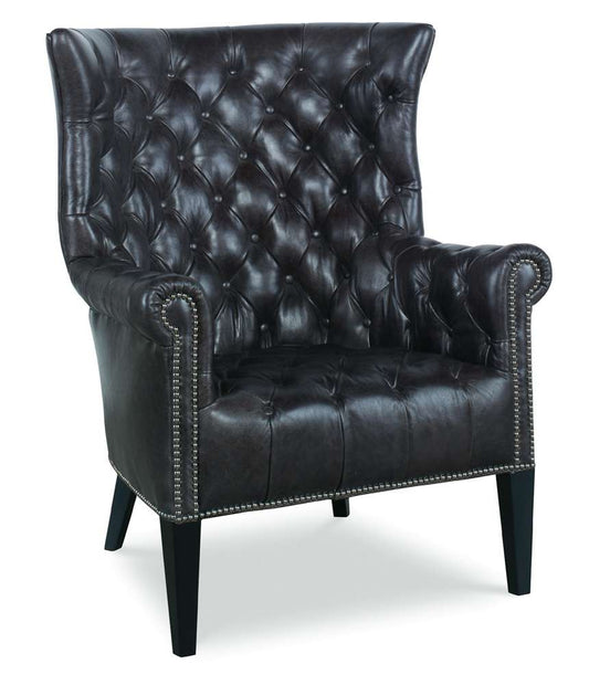 Century Furniture - Empress Tufted Wing Chair - PLR-15106-BRUNETTE veiw 1