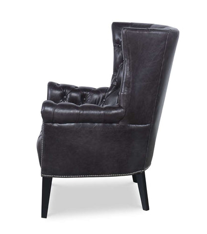 Century Furniture - Empress Tufted Wing Chair - PLR-15106-BRUNETTE veiw 2
