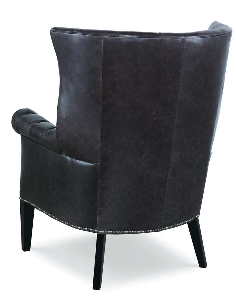 Century Furniture - Empress Tufted Wing Chair - PLR-15106-BRUNETTE veiw 3