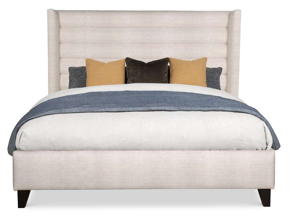 Century Furniture - Details Case Cream, Dark Brown Fully Uph Bed King  - CR1-122K-V1 veiw 2