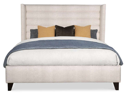 Century Furniture - Details Case Cream, Dark Brown Fully Uph Bed King  - CR1-122K-V1 veiw 2