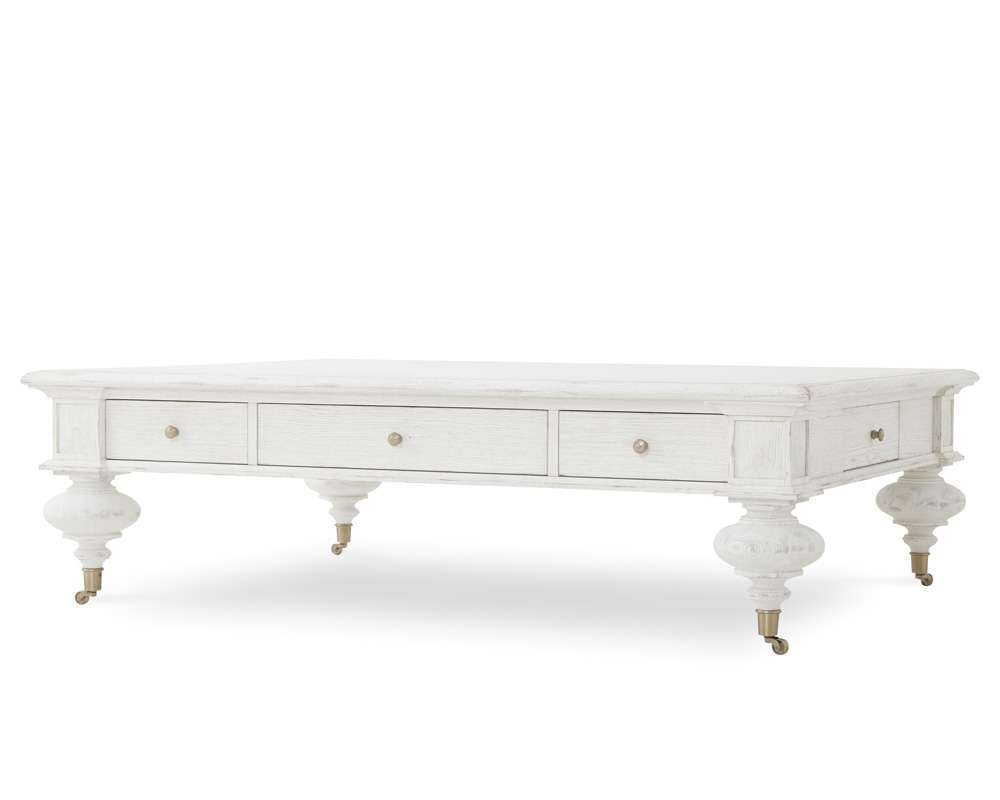 Century Furniture - Monarch White wash Grand Oak Cocktail Table White - MN2000-W veiw 1