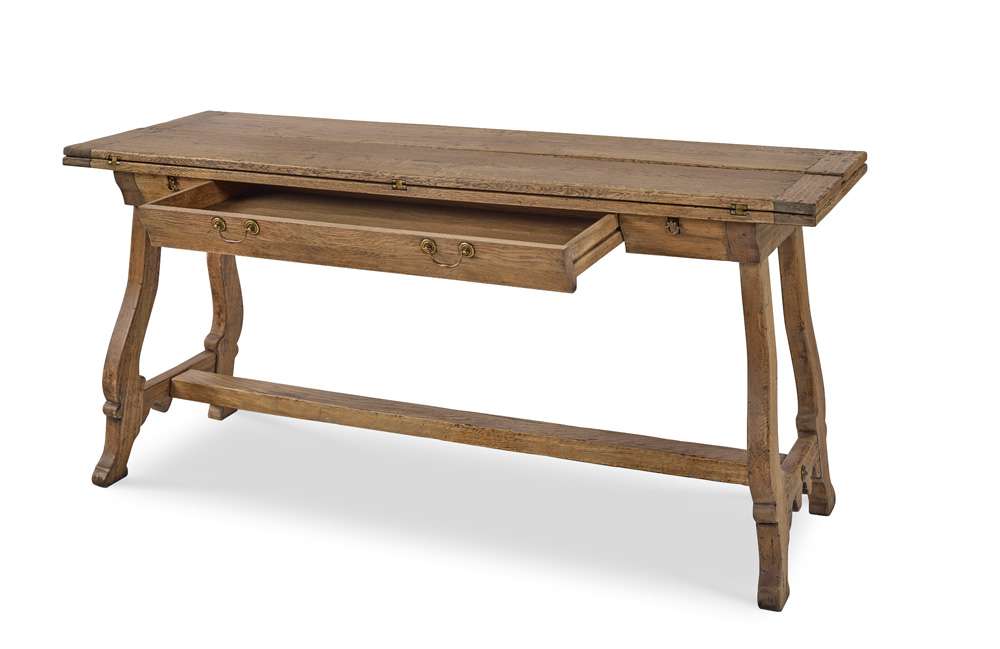 Century Furniture - Grand Tour Furniture Aged Natural Oak Manning Flip Console Table - SF6183 veiw 3
