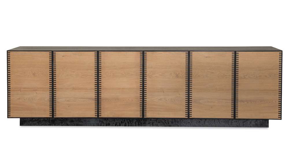 Century Furniture - Grand Tour Furniture Black Cerused, Natural Oak Wayland Large Media Console - SF6186-1 veiw 2