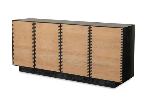 Century Furniture - Grand Tour Furniture Black Cerused, Natural Oak Wayland Small Media Console - SF6186-2 veiw 1