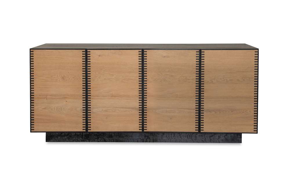 Century Furniture - Grand Tour Furniture Black Cerused, Natural Oak Wayland Small Media Console - SF6186-2 veiw 2