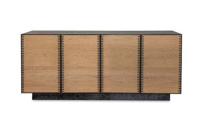 Century Furniture - Grand Tour Furniture Black Cerused, Natural Oak Wayland Small Media Console - SF6186-2 veiw 2