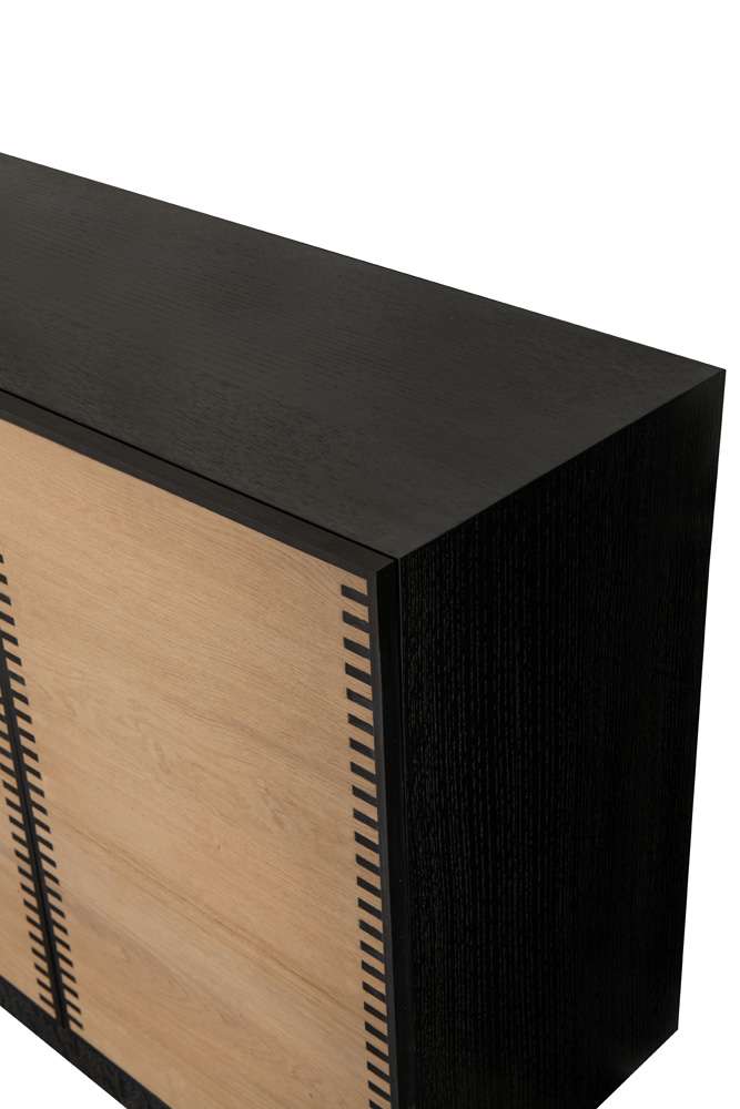 Century Furniture - Grand Tour Furniture Black Cerused, Natural Oak Wayland Small Media Console - SF6186-2 veiw 3