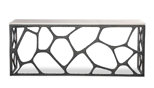 Century Furniture - Grand Tour Furniture Oil rubbed bronze, White Zane Console Table - SF6129 veiw 2