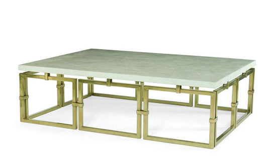 Century Furniture - Links Cocktail Table - Brass Base - SF5474 veiw 1