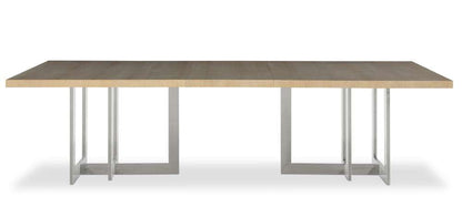 Century Furniture - Milan Blonde Cerused, Polished Stainless Steel Milan Dining Table - 841-308-V1 veiw 2