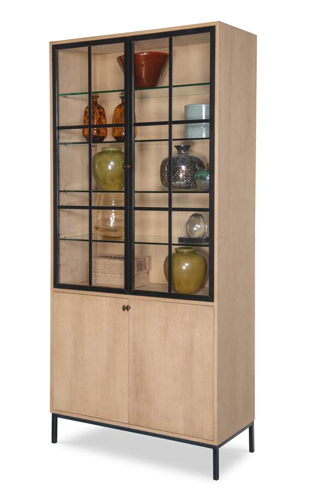 Century Furniture - Grand Tour Furniture Natural Oak Open Sky Tall Display Cabinet - Natural - SF6161 veiw 1