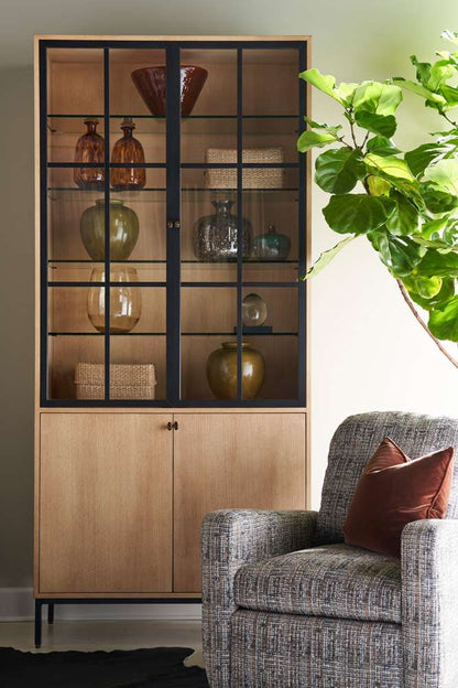 Century Furniture - Grand Tour Furniture Natural Oak Open Sky Tall Display Cabinet - Natural - SF6161 veiw 4