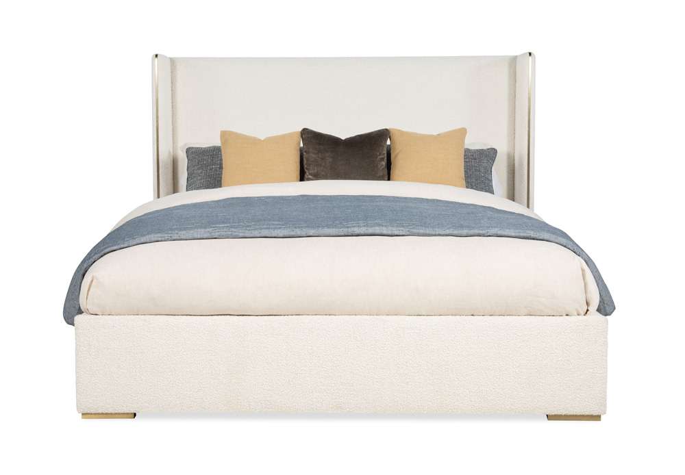 Century Furniture - Cadence Off-white Upholstered Wing Bed - King - CAA-126 veiw 2