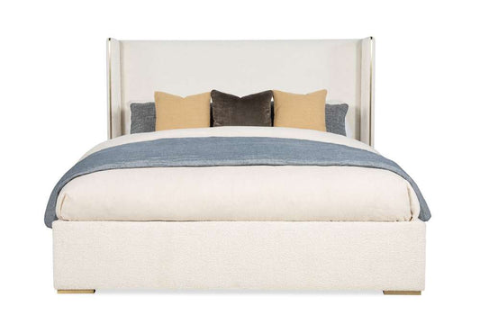Century Furniture - Cadence Off-white Upholstered Wing Bed - King - CAA-126 veiw 2