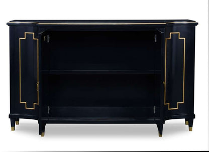 Century Furniture - Monarch Black, Gold, Brass Wendell Hall Cabinet - MN5876 veiw 3