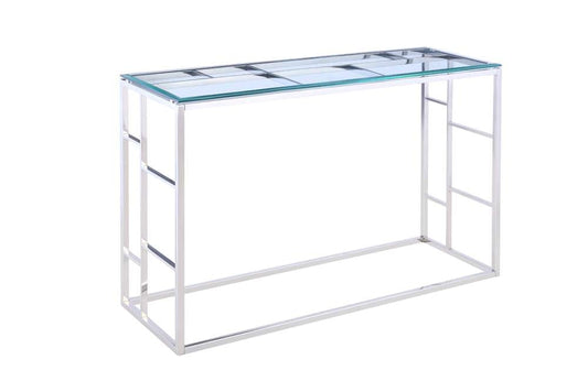 Chintaly - 15in X 47in Glass Top With Ladder Style Frame Sofa Table - 5073-ST veiw 1