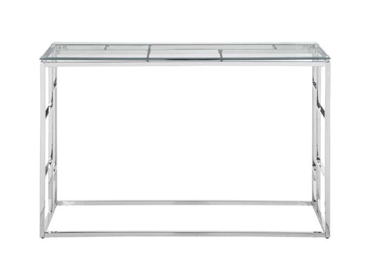 Chintaly - 15in X 47in Glass Top With Ladder Style Frame Sofa Table - 5073-ST veiw 2